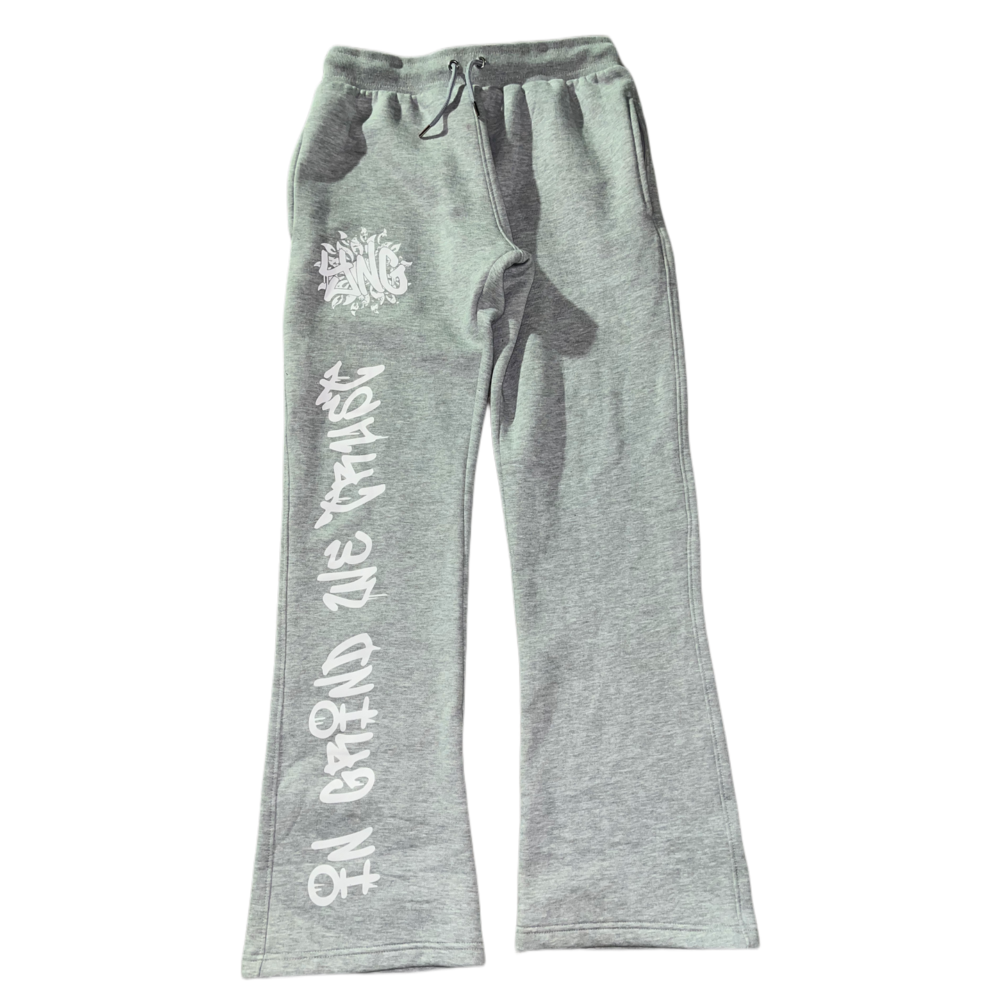 IN GRIND WE TRUST Grey Wide-Leg Sweat | YNG