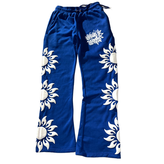 Wide-Leg “YOUNG N GIFTED” Royal Logo Sweats